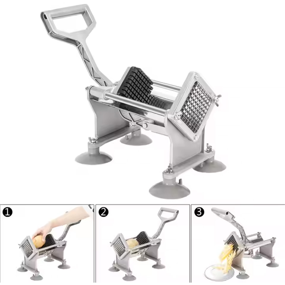 Cortador Manual de Batatas Fritas Fácil de Usar para Casa e Restaurante